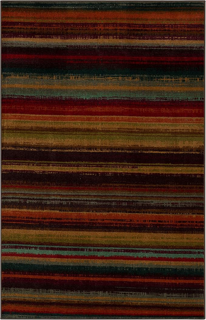Mohawk Home Boho Stripe 6' x 9' Area Rug - Multicolor - Perfect for Living Room, Dining Room, Office