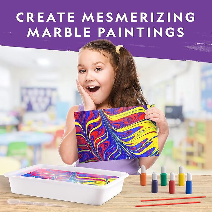 National Geographic Mega Arts and Crafts Activity Kit for Kids Ages 8-12 | Mosaic Art, Marbling Paint and Air-Dry Clay, 3 Craft Kits, 19 Art Projects, 100+ Components, Creative Birthday Gift