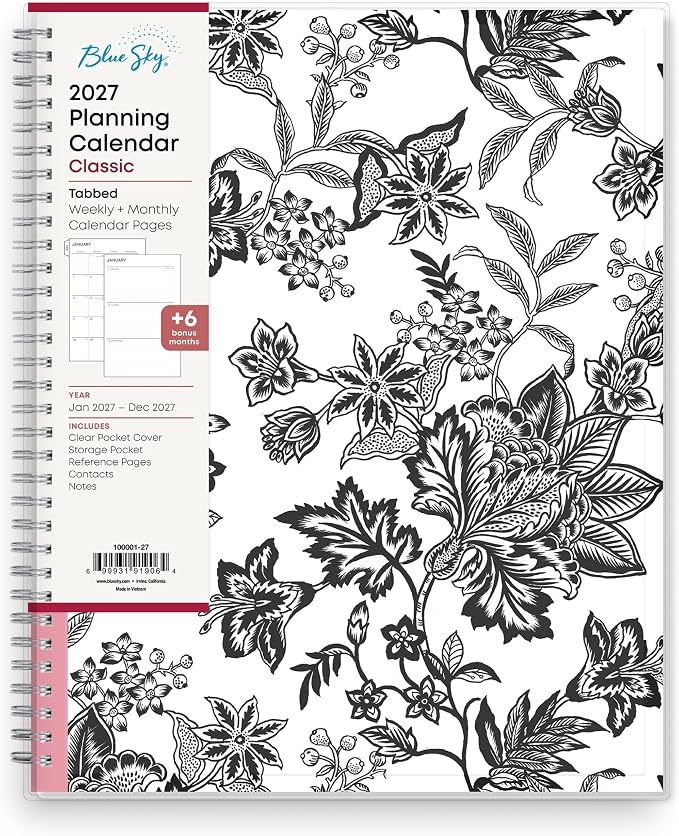 Blue Sky 2027 Weekly & Monthly Planner Calendar, 8.5"x11", Analeis
