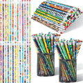 180 Pcs Colorful Wooden Pencils with Erasers, No.2 HB Multicolor Pencils Bulk for Learning Supplies, Rewards, Teacher Gifts & Party Favors