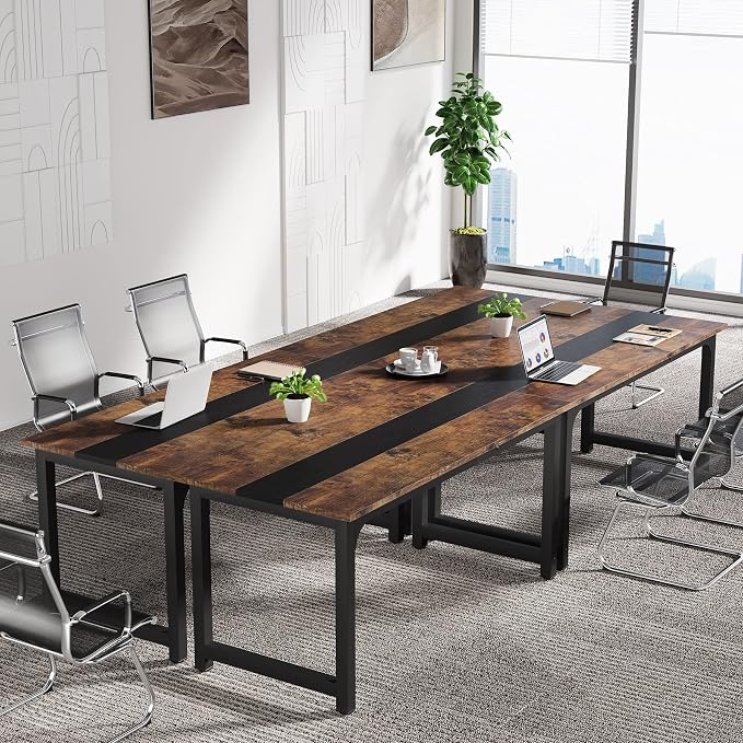 LITTLE TREE 70.8 Inch Large Executive Office Desk, Simple Computer Workstation with 31.5 inch Wide Desktop for Home Office