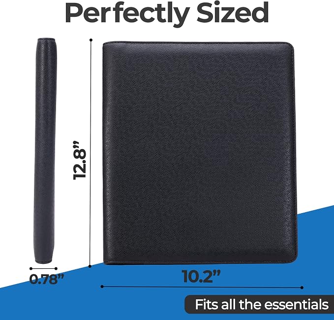 Case-it Business Padfolio | Letter Size | PAD-14 Black | Premier, Letter Size Writing Pad, School & Office