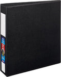 Avery Heavy-Duty 3 Ring Binder, 2" EZD Rings, 1 Black Binder | For Heavy School, Home and Office Use, Reinforced Construction, One Touch Locking Rings, Covers Standard Dividers, 4 Pockets