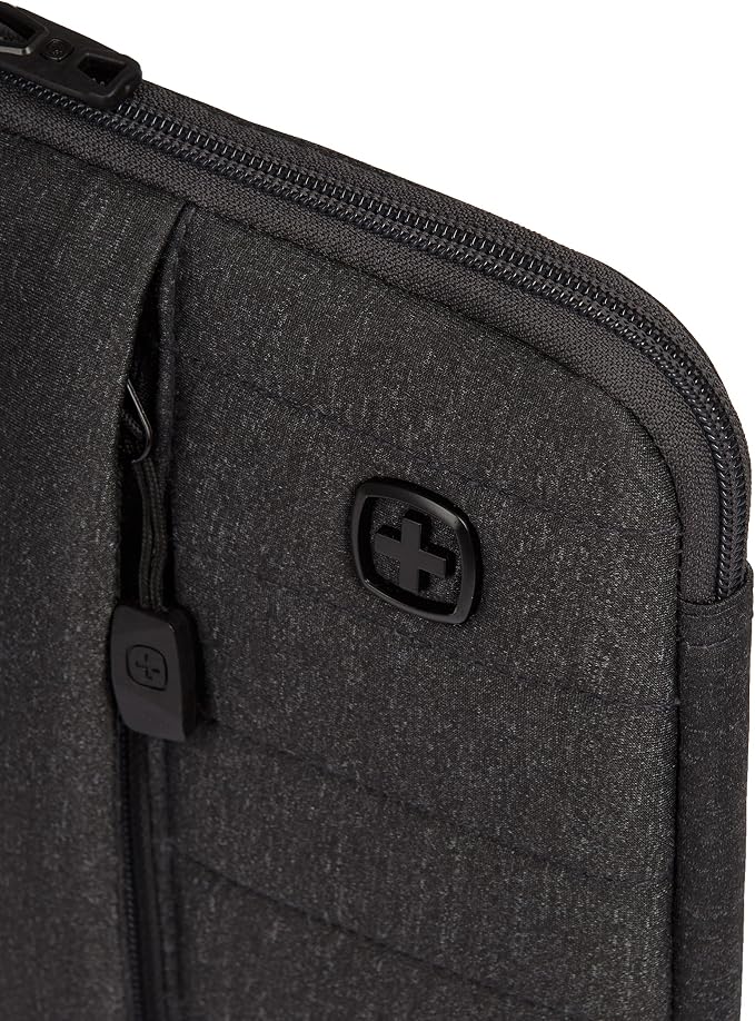 SwissGear Padded Zippered Laptop Sleeve, Micro-Twill Laptop Case with Zippered Front Compartment & Fleece Lining