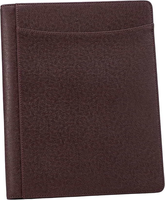 Case-it Business Padfolio | Letter Size | PAD-24 Brown | Strategist, Letter Size Writing Pad, Detailed Stitched Cover, School & Office