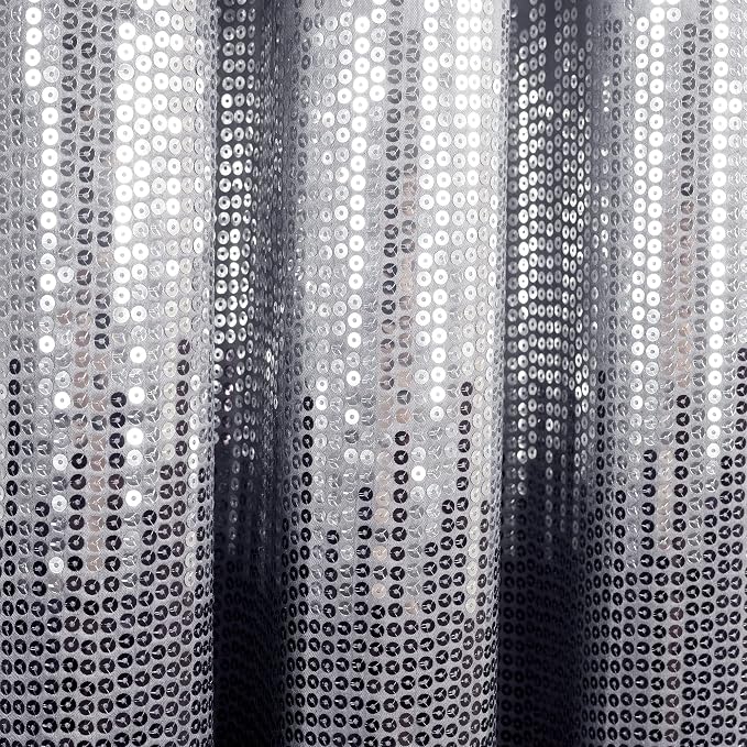 Lush Decor Night Sky 100% Blackout Lined Window Curtain Panel, Single, 42" W x 84" L, Purple & Gray - Sparkle Sequins & Color Block - Modern Glam Decor - Blackout Curtains For Bedroom & Living Room