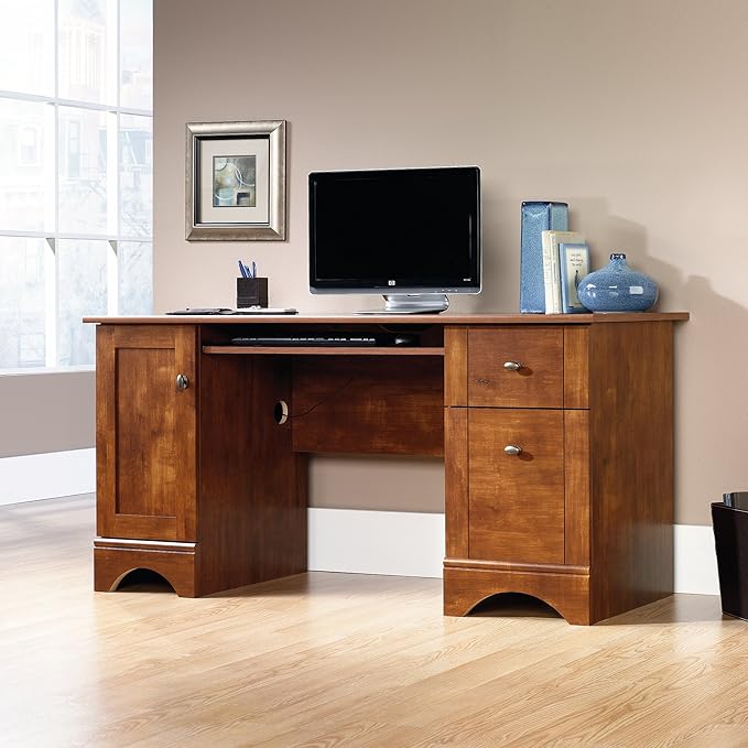 Sauder Engineered Wood Computer Desk in Brushed Maple