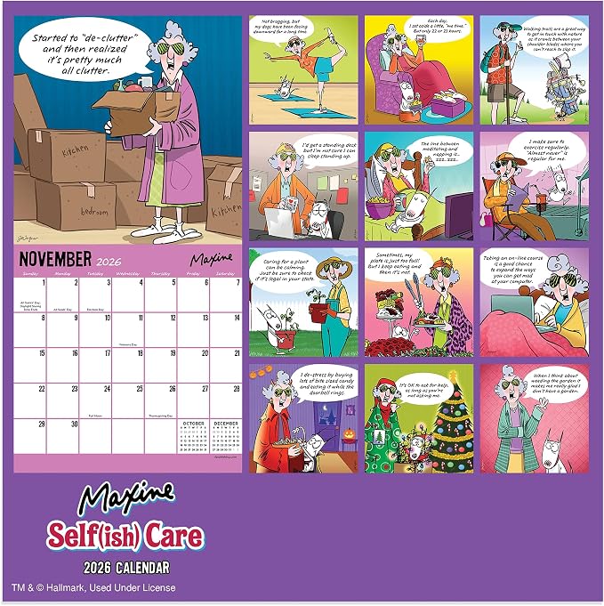 TF Publishing 2026 Maxine Mini Calendar with Monthly Grids for Appointments and Scheduling - Vertical Small Wall Calendar 2026 with Premium Matte Paper for Home and Office Organization - 7x7in