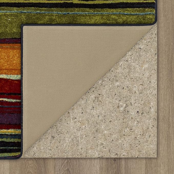 Mohawk Home Rainbow Stripe 2' 6" x 3' 10" Area Rug - Multicolor - Perfect for Living Room, Dining Room, Office
