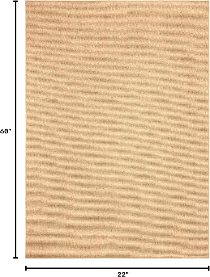 Martha Stewart x SAFAVIEH Area Rug Collection - 1'10" x 5', Natural Brown, Sisal & Jute, Farmhouse Style, Ideal for Front Door, Entryway, Accent Space (MSR9501A)