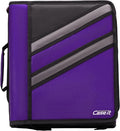 Case-it The Z Shape Zipper - Two s in One - Double Sided 1.5 Inch D-Ring - Multiple Pockets - 500 Page Capacity - Comes with Shoulder Strap, Deep Purple, Z-176