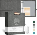 EYROZILL 3 Ring Binder 2 Inch, Binder for Letter Size (11" x 8.5") with 5 Tab Dividers, File Folder Labels and Low Profile Clipboards, Life Tree