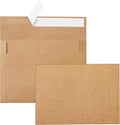 Silunkia Brown Blank Greeting Cards and Envelopes 5 x 7 Heavyweight Flat Cardstock and A7 Envelopes Printable Self Seal 20 Packs for DIY Wedding Invitations, Baby Shower, Thank You Cards