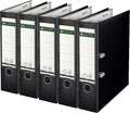 Leitz Quality Folder Plastic Cover 180?A4 Wide Pack of 5 Black