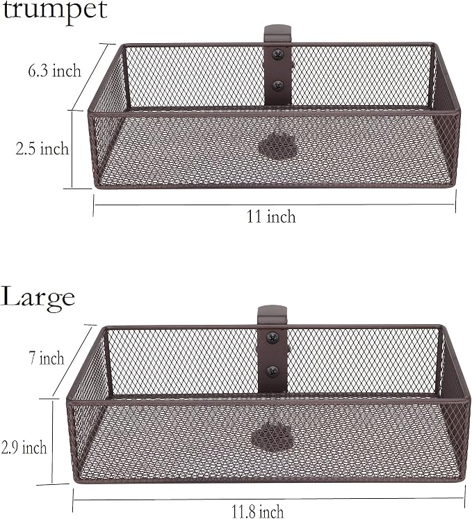 Under Desk Drawer, Clamp on Desk Organizer Under Table Hanging Desk Storage | 2PCS under desk organizer: clamp on desk drawer, under desk basket, hanging desk storage, clamp on undertable shelf, no-drill