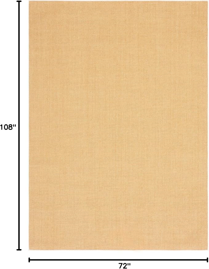 Martha Stewart x SAFAVIEH Area Rug Collection - 6' x 9', Natural & White, Sisal & Jute, Farmhouse Style, Ideal for Living Room, Bedroom, Office, Dining Space (MSR9501H)