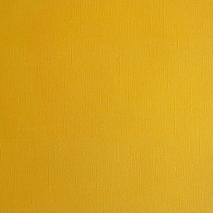 Golden Amber—12x12 Textured Cardstock | 80lb Textured Yellow Scrapbook Paper | Premium Cardstock for Cricut Cutting | 25 Sheets