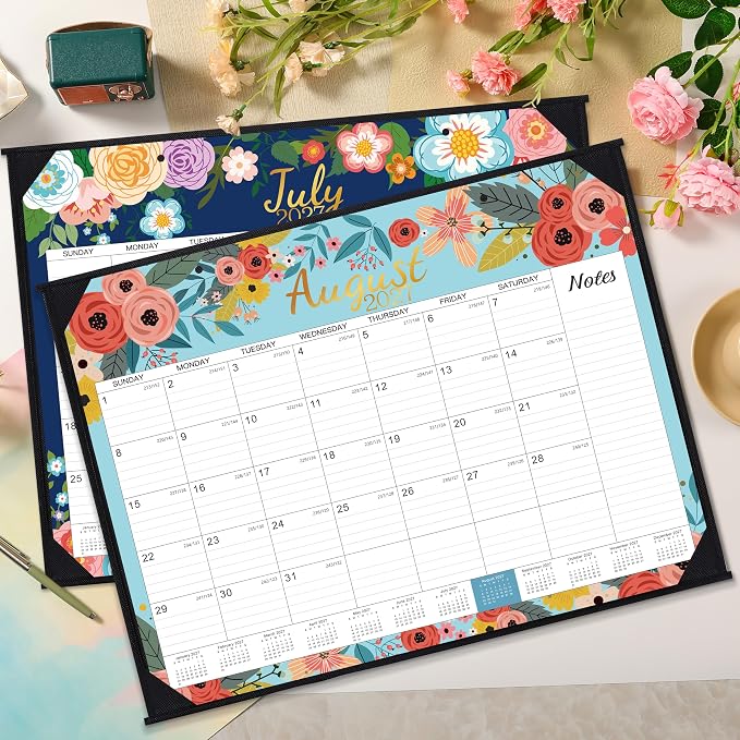 2027 Calendar - 2027 Desk Calendar Large, JAN. 2027 - DEC. 2027 | Large Desk Calendar 2027, 22" x 17", Desktop Calendar with Corner Protectors, Desk Pad, To-Do List, Note for Daily Use - Blue