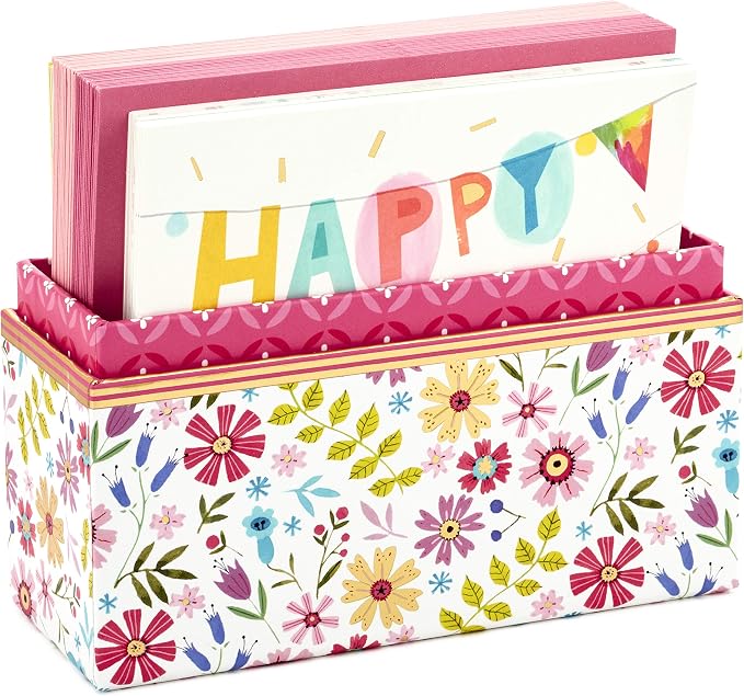 Hallmark Pack of 30 Assorted Boxed Greeting Cards, Good Vibes—Birthday, Thinking of You, Thank You, Blank Cards & Birthday Cards Assortment, 20 Cards with Envelopes