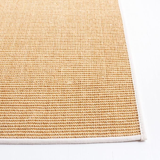 Martha Stewart SAFAVIEH x Collection Area Rug - 2'3" x 8' Runner, Natural & White, Sisal & Jute, Ideal for Living Room, Hallway, Foyer, Entryway, Bedroom (MSR9501H)