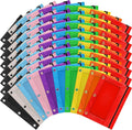 Pencil Pouch for 3 Ring Binder, 80 Pack Zipper Pencil Pouches/Case in Assorted Color, Durable Binder Pencil Pouch/Bag for Office School Supplies (10 Colors)