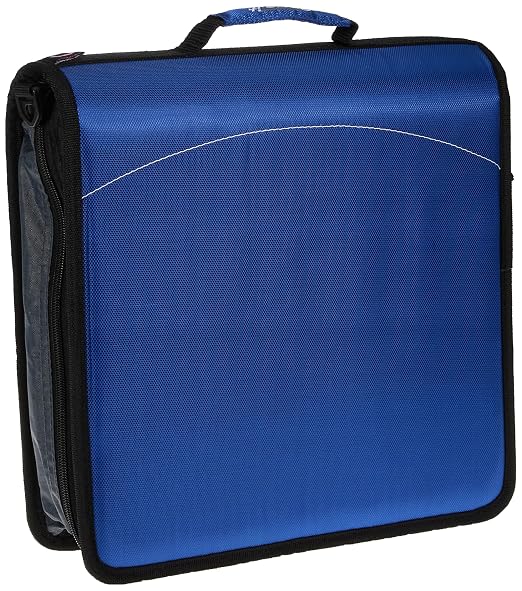 Case-it Binder, 3-Inch 3-Ring | Mighty Zip Tab | Blue | D-146 | Pack of 6