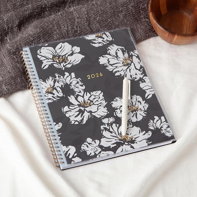 Blue Sky 2026 Weekly & Monthly Planner Calendar, 8.5"x11", Baccara Dark
