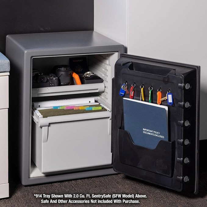 SentrySafe White Shelf Insert for SFW205 Fireproof and Waterproof Safes, Multi-Positional Shelf Storage Accessory for Safes, 914