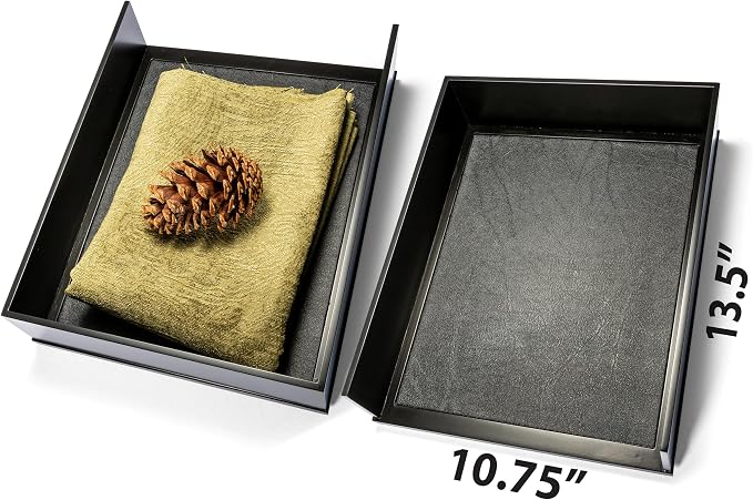 Victor 1142-5 Midnight Black Collection Front Load Letter Tray, Matte Black Paint with Faux Leather Tray Pad for a Professional Look