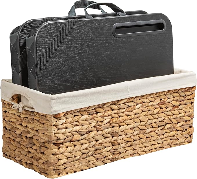 LAPGEAR Designer Lap Desk – Gray Argyle, 2-Pack with Storage Basket