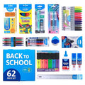 Pointer School Supplies Bundle Kit – A Back to Learning Set Student Value Pack Essentials for Classroom, Writing, Drawing, Crafting, Study Materials Kids, Teens, Home Use Academic Essentials – 62 Pcs