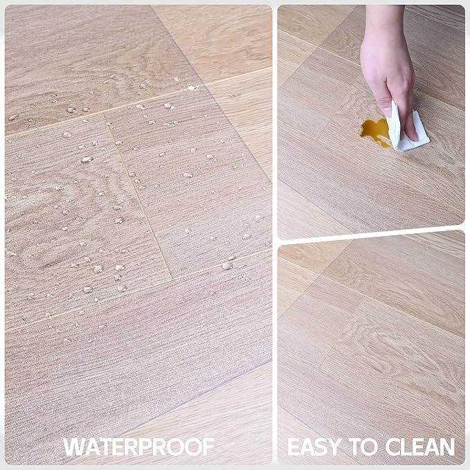HOMEK Office Chair Mat for Hardwood Floor, 72" x 36" Clear Computer/Desk Chair Mat for Hard Floor, Thicker, Easy Glide, Non-Slip, Protects Hard Surfaces from Scratches, Ideal for Home or Office
