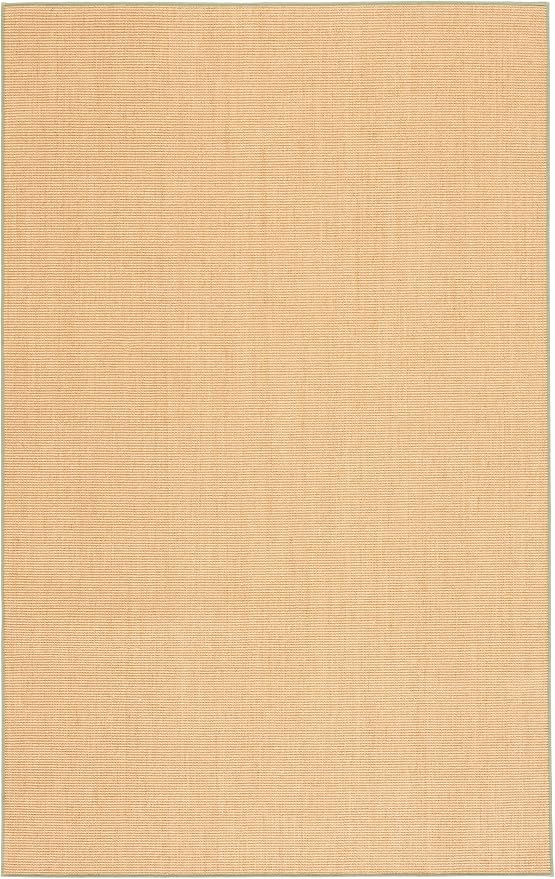 Martha Stewart x SAFAVIEH Area Rug Collection - 6' x 9', Natural & Green, Sisal & Jute, Farmhouse Style, Ideal for Living Room, Bedroom, Office, Dining Space (MSR9501E)