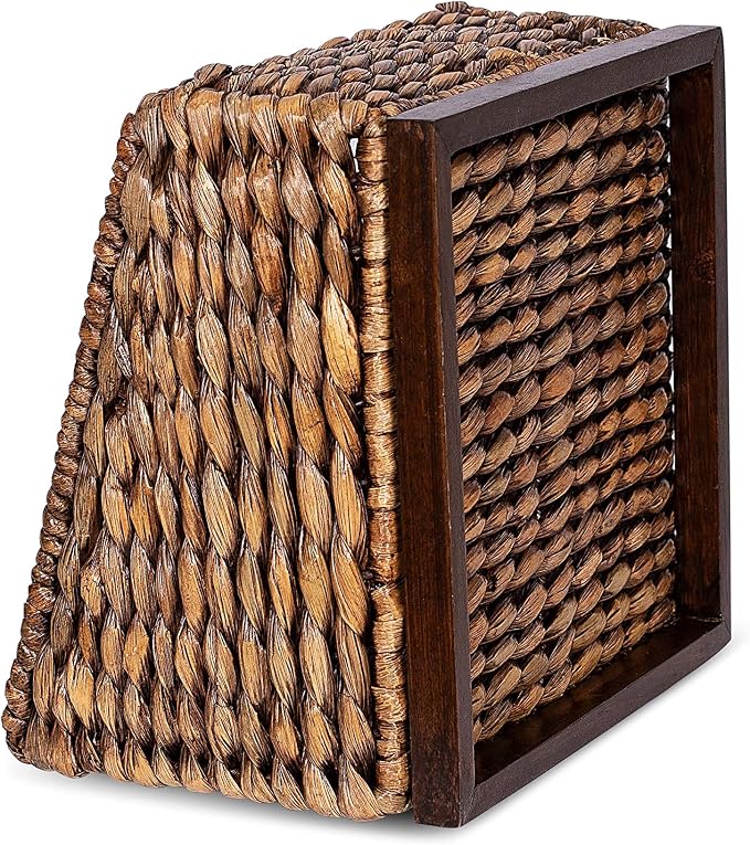 BIRDROCK HOME Seagrass Desk Organizer - Brown Wash - Hand Woven - Natural - Stylish Decorative Design - Mail Filer