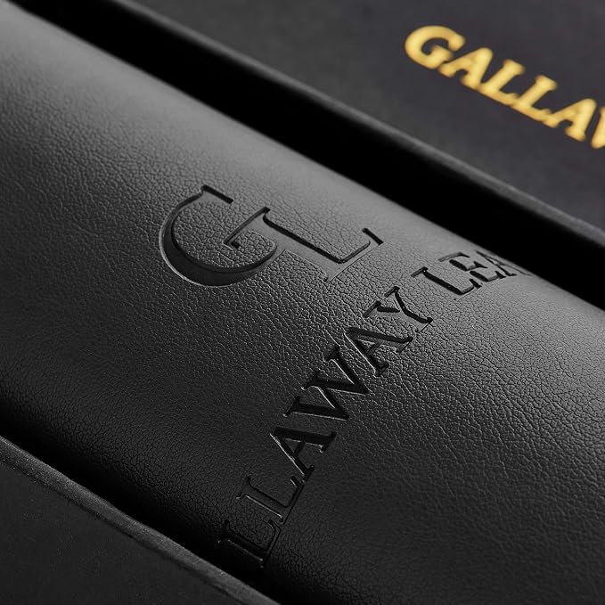 Gallaway Leather Desk Mat, Office Writing Desk Pad, Large 36" x 17" Black, for Top of Desks, Gift Ready Elegant Computer Desk Cover Protector PU Leather
