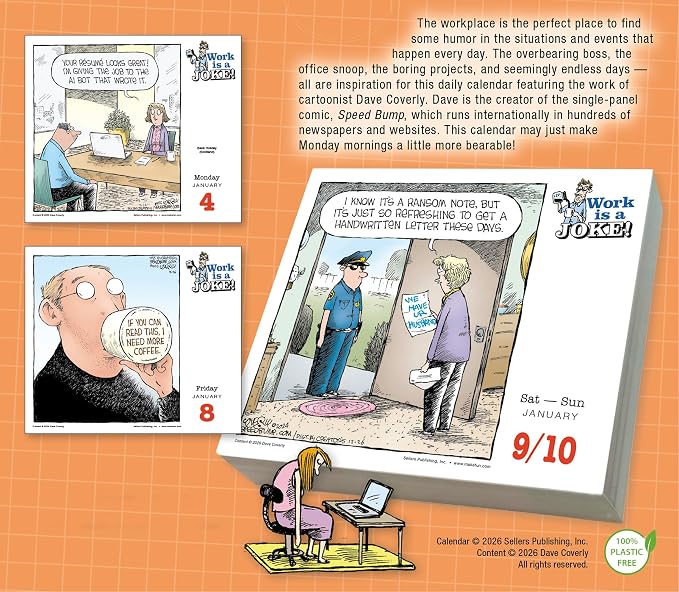 Work is a Joke 2027 Daily Desk Calendar: Boxed Page-a-Day Humor Calendar by Dave Coverly with Day-to-Day Workplace Jokes, Cartoons & Sarcastic Office Laughs