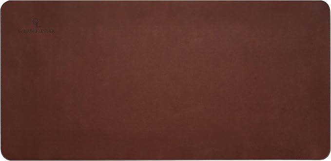 Gallaway Leather Desk Mat, Office Writing Desk Pad, Large 36" x 17" Dark Brown, for Top of Desks, Gift Ready Elegant Computer Desk Cover Protector PU Leather
