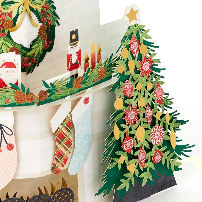Hallmark Signature Paper Wonder Pop Up Christmas Card (Fireplace Scene)