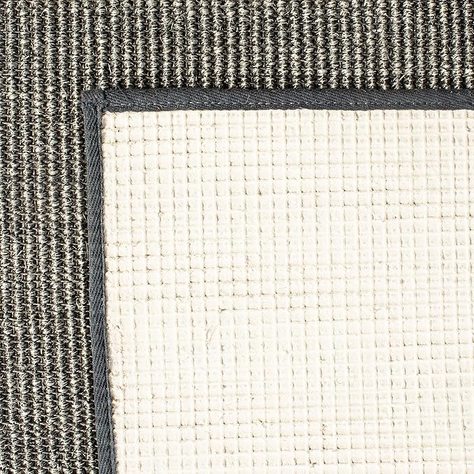 Martha Stewart x SAFAVIEH Area Rug Collection - 2'3" x 12' Runner, Charcoal, Sisal & Jute, Farmhouse Style, Ideal for Living Room, Foyer, Bedroom, Hallway (MSR9501F)