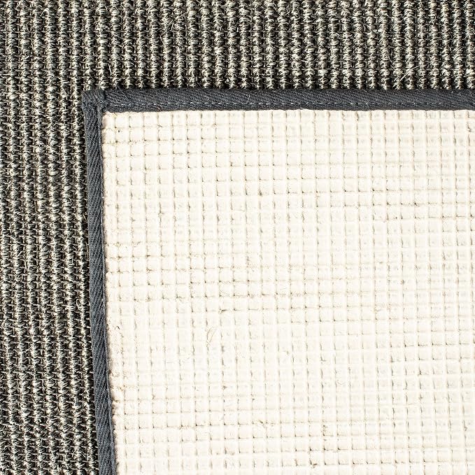 Martha Stewart x SAFAVIEH Area Rug Collection - 2'4" x 4', Charcoal, Sisal & Jute, Farmhouse Style, Ideal for Living Room, Bedroom, Office, Accent Space (MSR9501F)