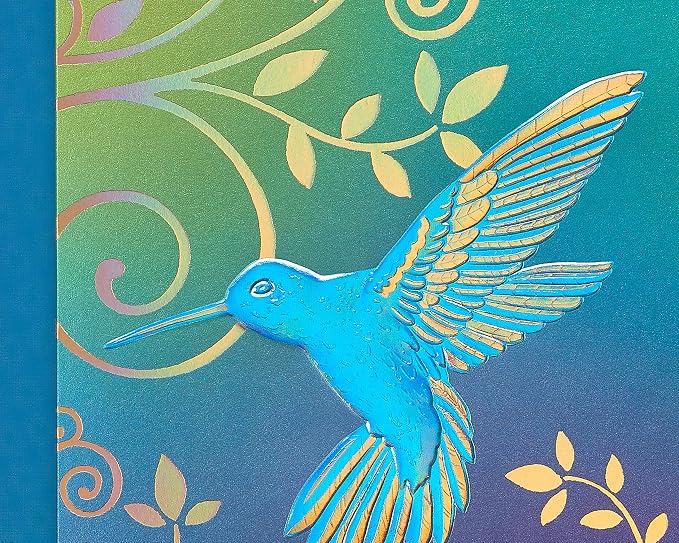 Papyrus Blank Cards with Envelopes, Hummingbird (12-Count)