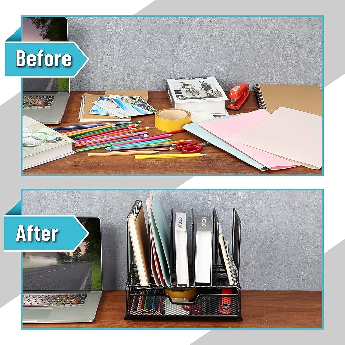 Mr. Pen- Mesh Desk Organizer with Drawer | Office Desk Organizers and Accessories, Desk Organization, Desktop Organization, Desk Organizers and Storage