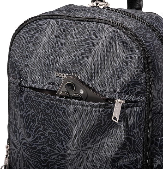 Securtex Anti-Theft Getaway Backpack - 9.4"x13"x5" Travel Safe Bag w/Locking Zippers, Slash-Resistant, RFID