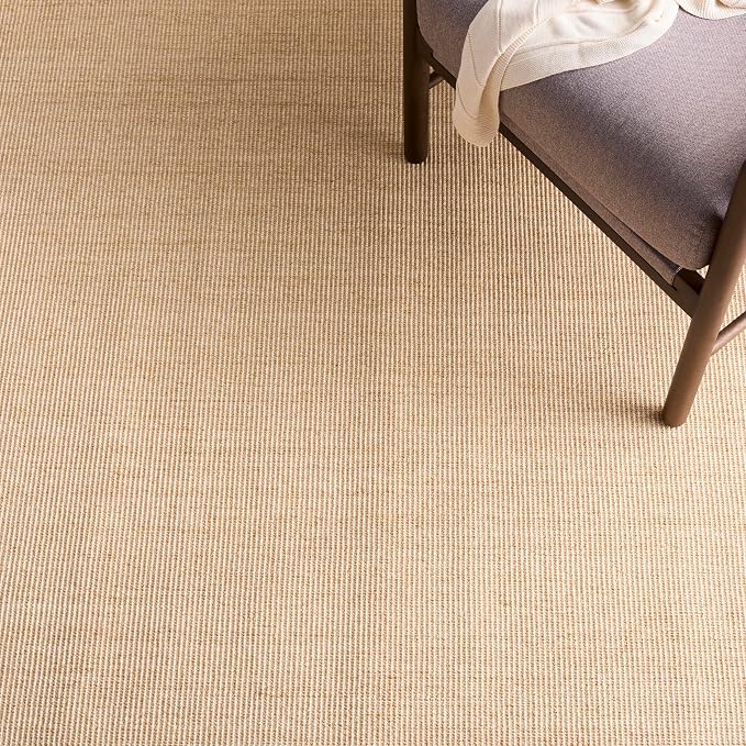 Martha Stewart x SAFAVIEH Area Rug Collection - 8' x 10', Beige & Ivory, Sisal & Jute, Farmhouse Style, Ideal for Living Room, Bedroom, Office, Dining Space (MSR9501C)