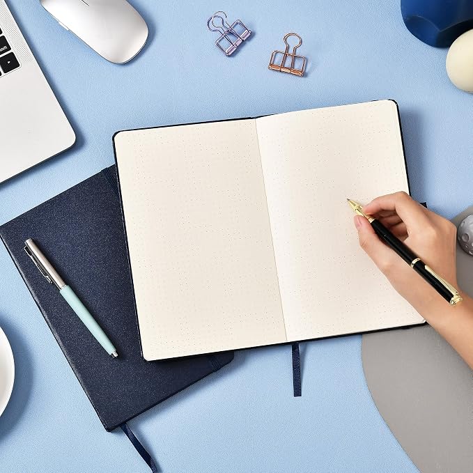 Dotted Journal/Notebook - Dot Grid Hard Cover Notebook, 5.3'' x 8.26''