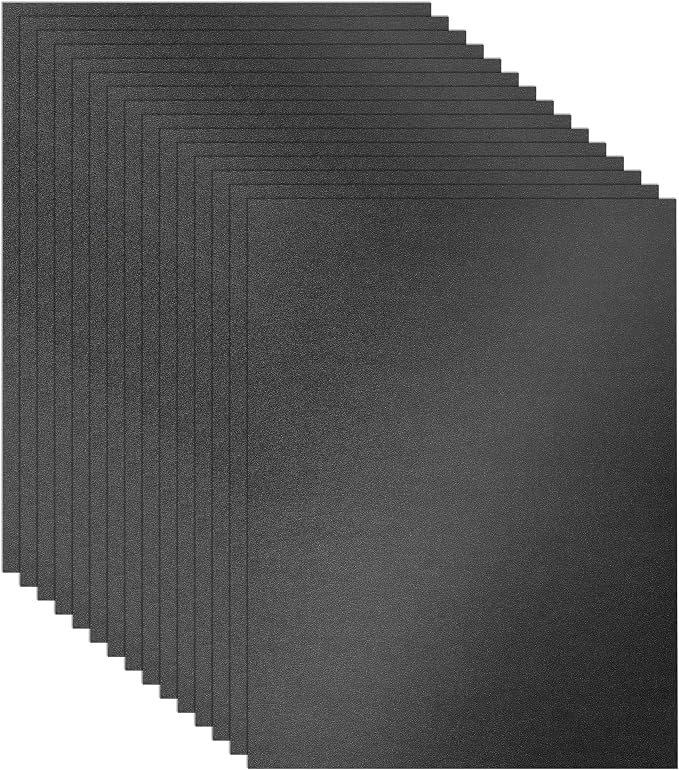 Guakicae 28 Sheets Shimmer Black Cardstock 8.5 x 11 Scrapbooking Paper 92lb | Premium Certificate Paper Card Stock for Wedding, Crafting, Greeting Cards, DIY Making Cards, Menus, Party
