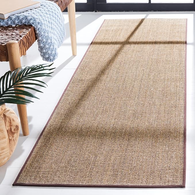 Martha Stewart x SAFAVIEH Area Rug Collection - 2'3" x 10' Runner, Light Brown, Sisal & Jute, Farmhouse Style, Ideal for Living Room, Foyer, Bedroom, Hallway (MSR9501T)