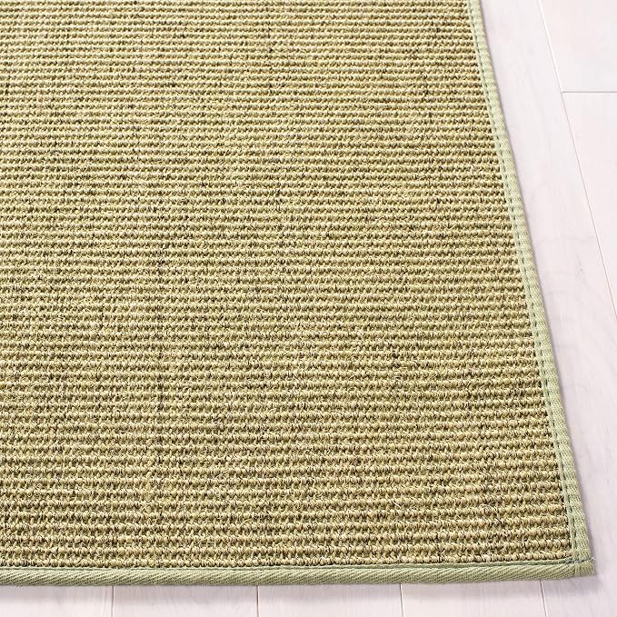 Martha Stewart x SAFAVIEH Area Rug Collection - 2'3" x 10' Runner, Green, Sisal & Jute, Farmhouse Style, Ideal for Living Room, Foyer, Bedroom, Hallway (MSR9501Y)