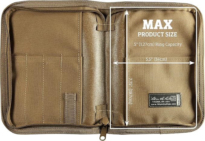 Rite in the Rain Weatherproof CORDURA Fabric, 1/2" Ring Binder Cover, 6.75" x 8.875", Tan Cover (No. C9200)