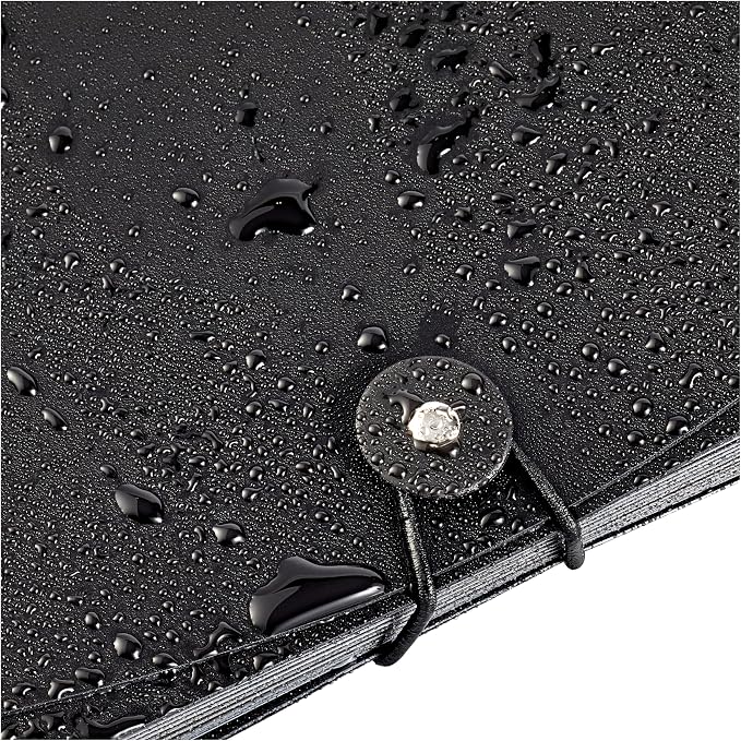 Amazon Basics Expanding Organizer File Folder for Documents, Letter Size, 13 Pockets, Waterproof, Black & Gray, 2-Pack